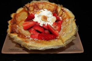 Crêpe Croustillante aux fraises