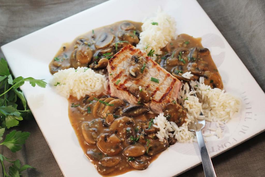 Noix de veau aux champignons - Régime