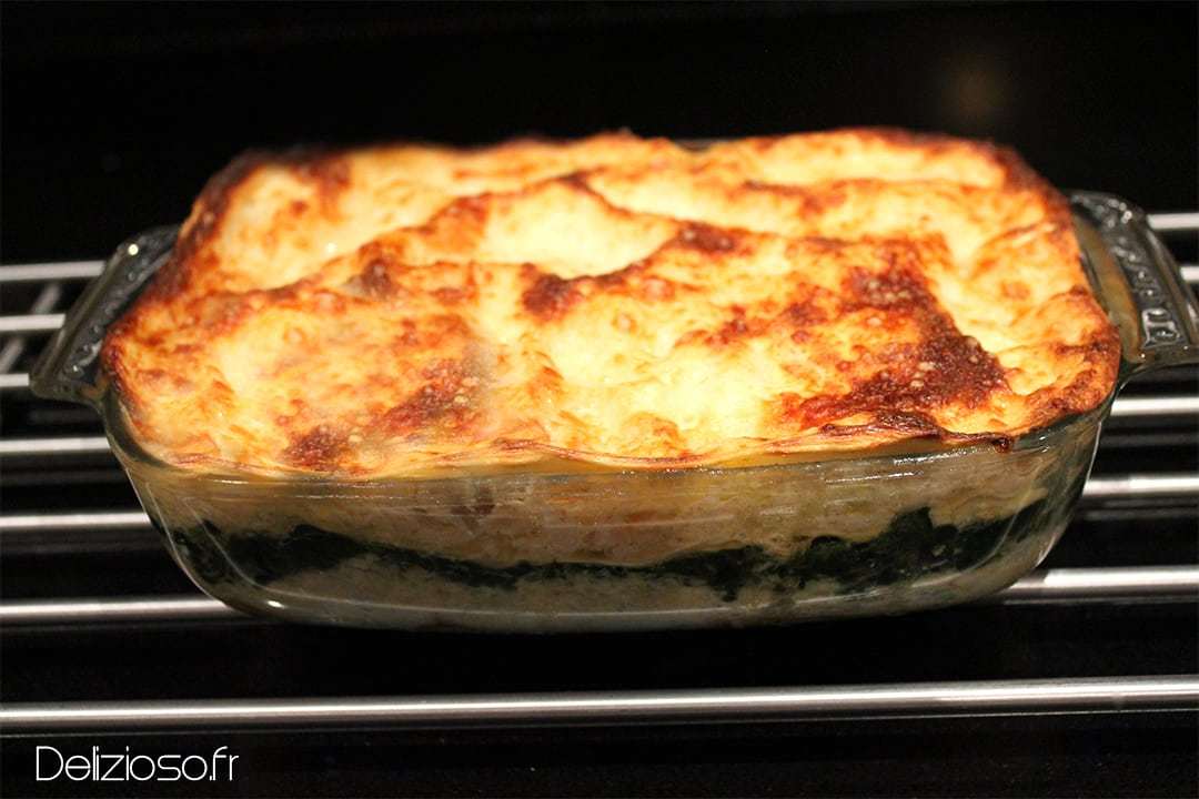 Lasagnes au poulet et aux épinards