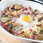 Oeuf cocotte carbonara light