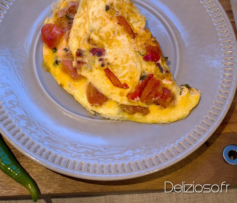 Omelette aux tomates