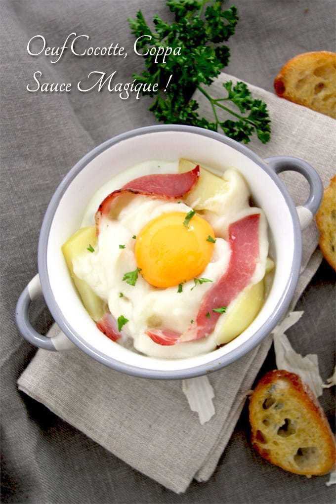 Oeuf Cocotte à la Coppa - Sauce magique