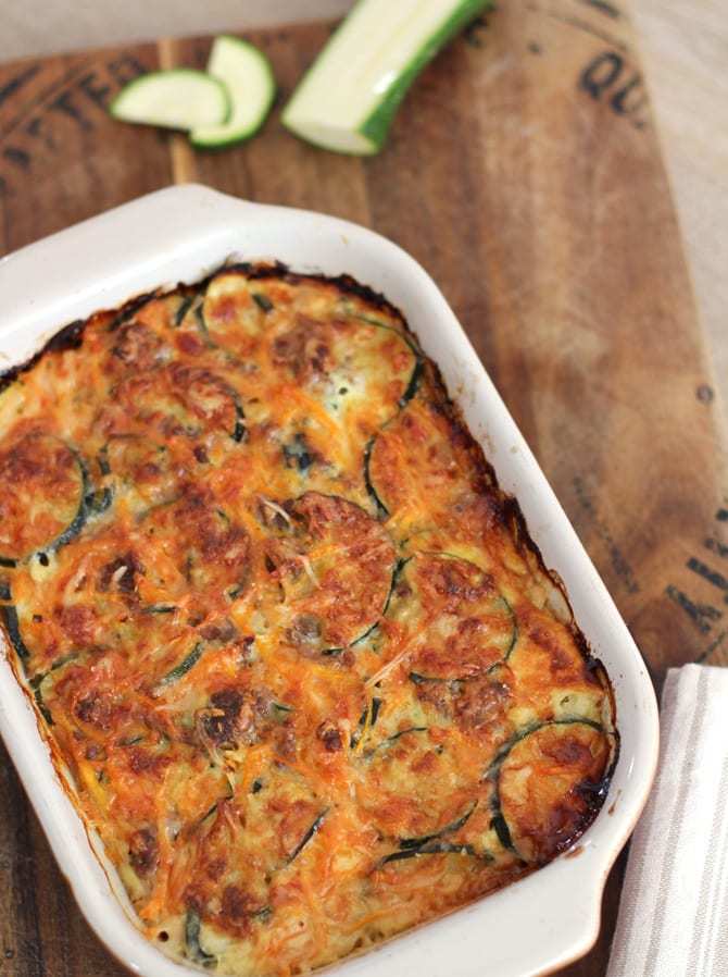 Gratin de Courgettes, carottes, boeuf light