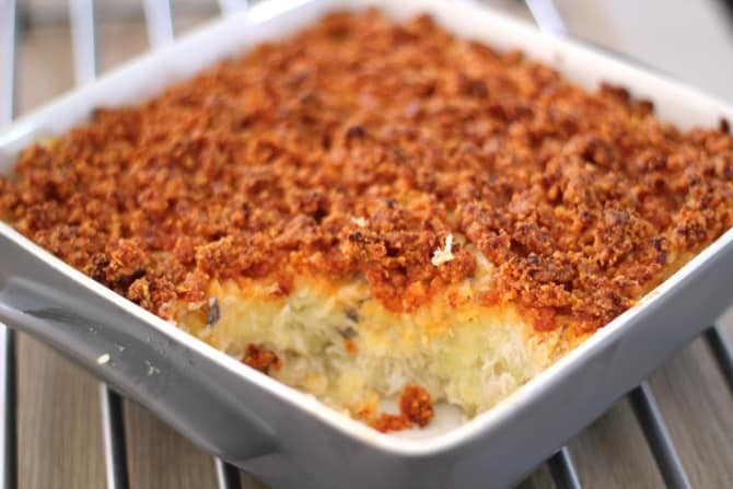 Parmentier de poisson au crumble de chorizo