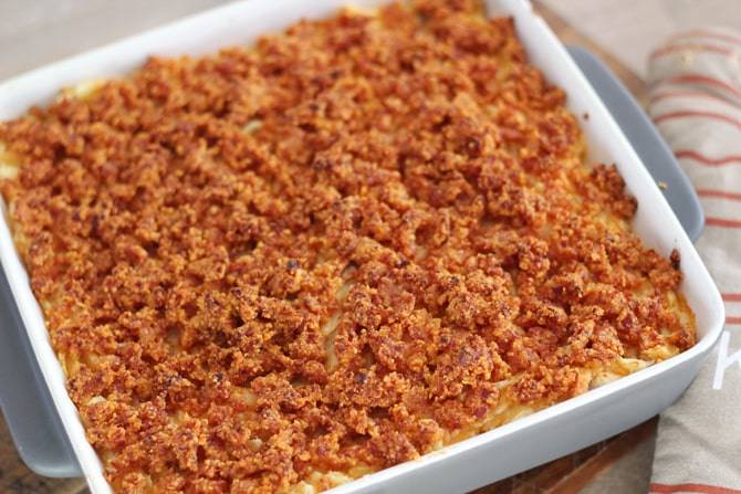 Parmentier de poisson au crumble de chorizo