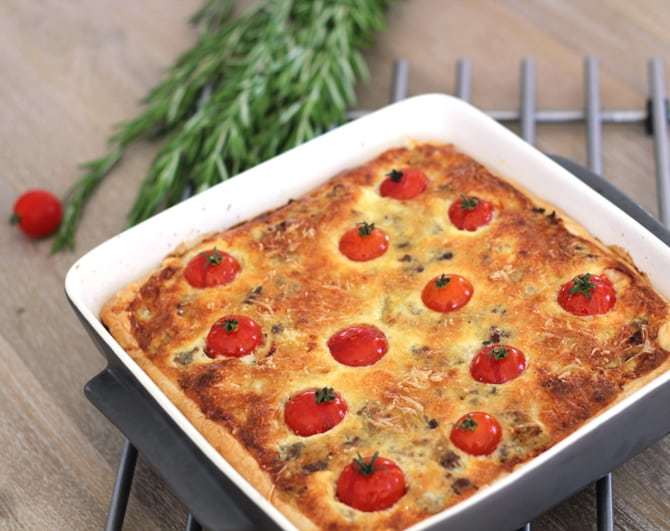 Tarte Boeuf haché oignons Tomates