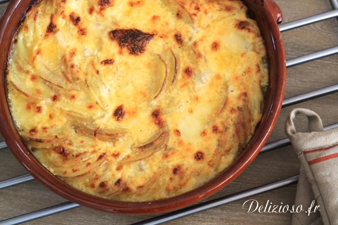 Gratin de pommes de terre au cheddar