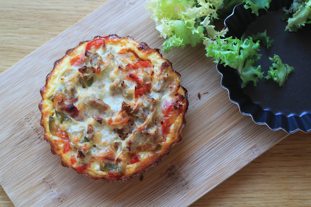 Tarte au thon et piperade - Délizioso