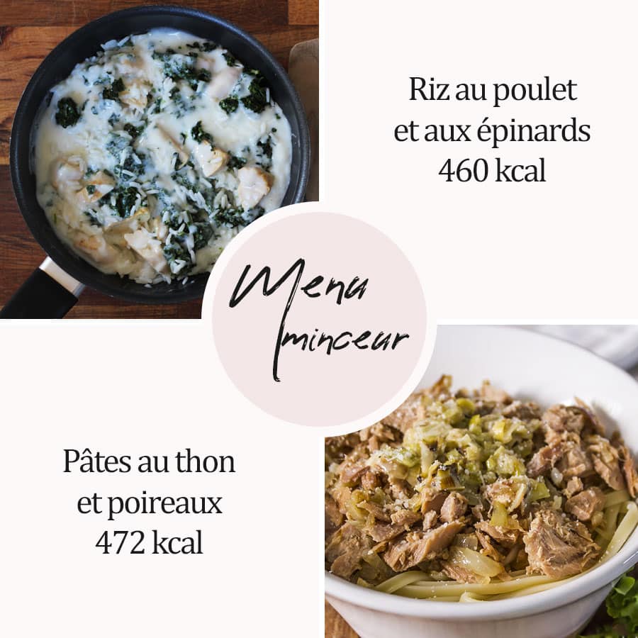 Menu minceur 1 - 1478 calories