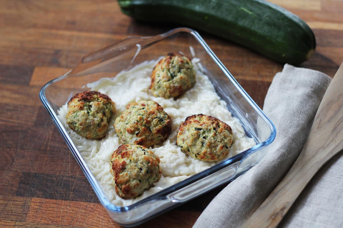 Boulettes de poulet aux courgettes