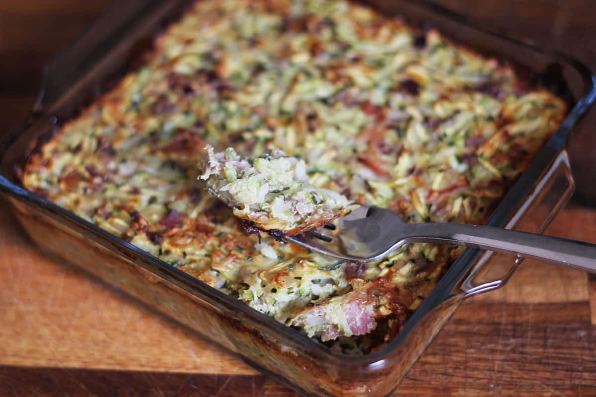 Gratin de courgettes au riz