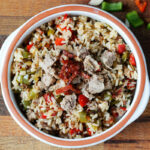Salade de riz thon poivrons et chorizo