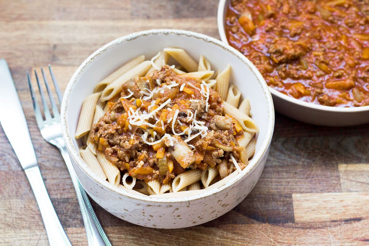 pâtes bolognaise légères