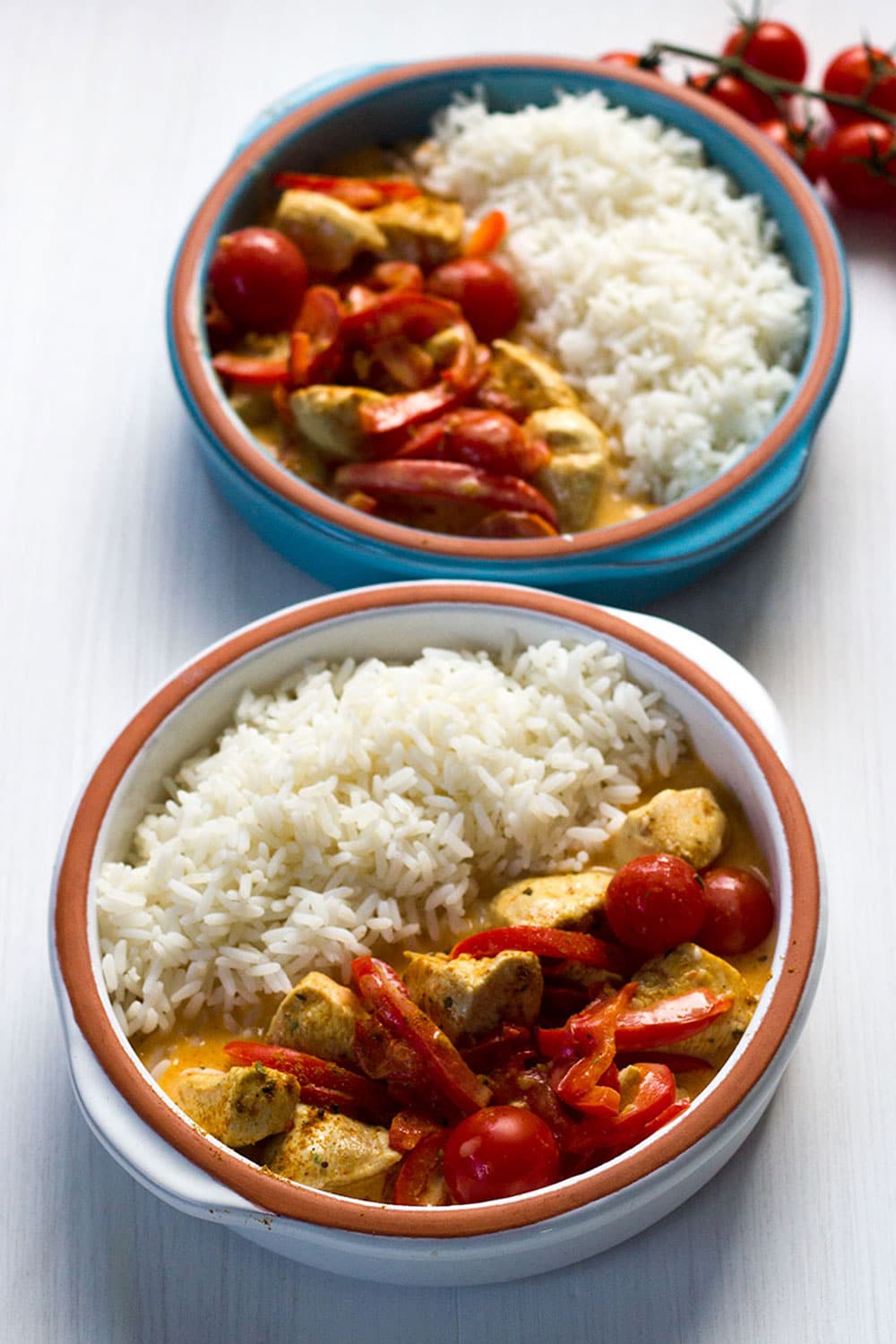 Poulet au curry léger