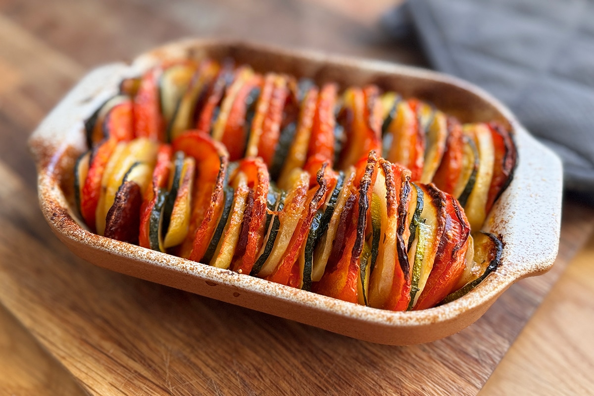 Tian de légumes au chorizo